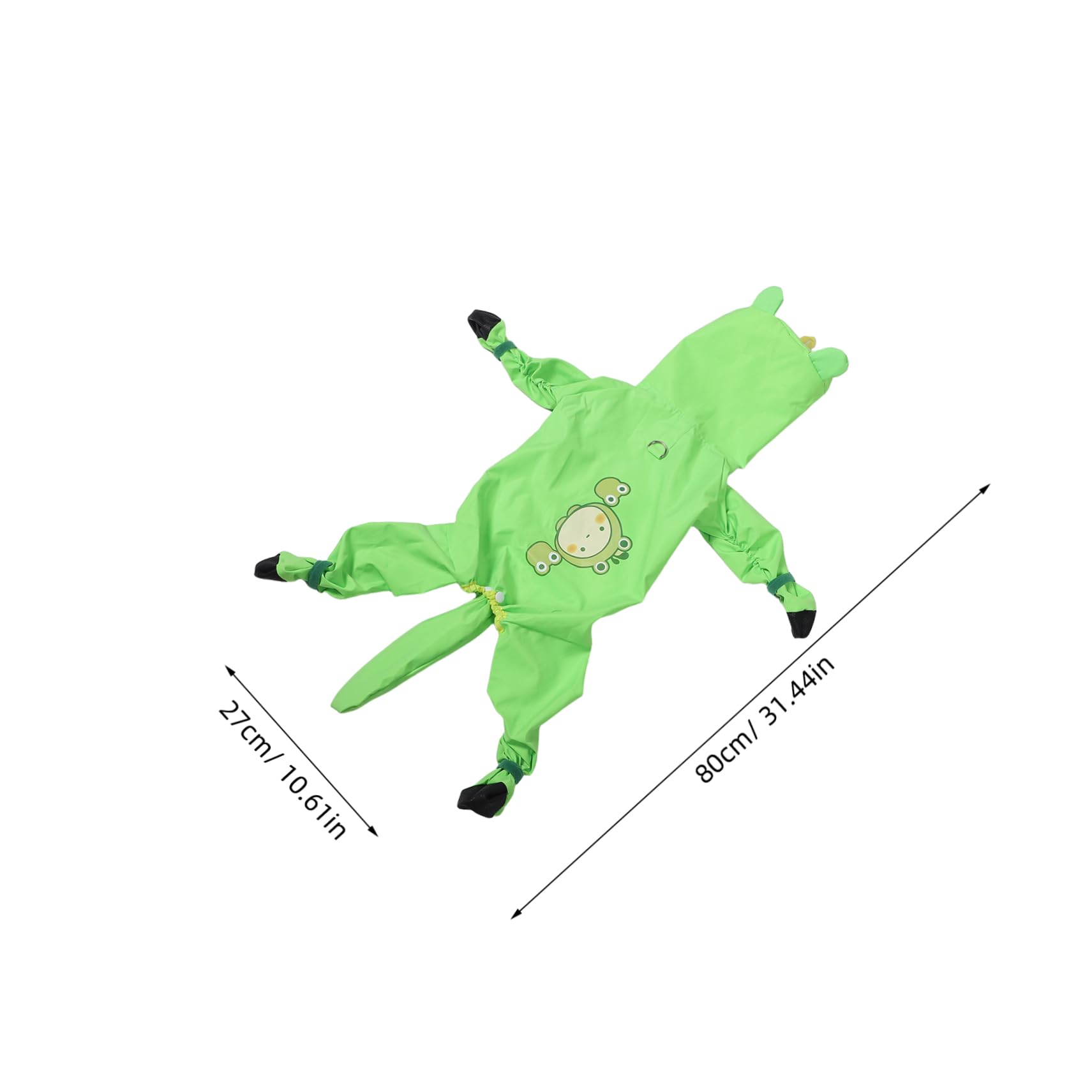 Sosoport Puppy Raincoat Full Coverage Poncho with Tail Leg Coverage Waterproof Soft Breathable Fashionable for Rainy Days