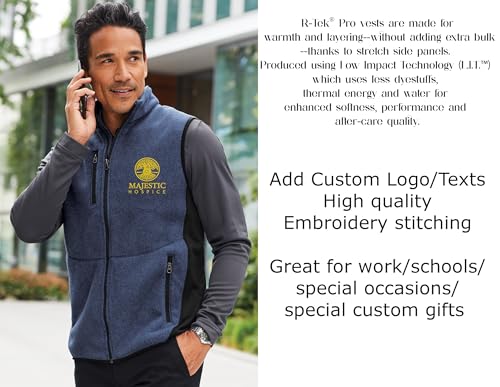 INK STITCH Unisex F228 Custom Embroidery Personalized Logo Texts R-Tek Pro Fleece Full Zip Vests4
