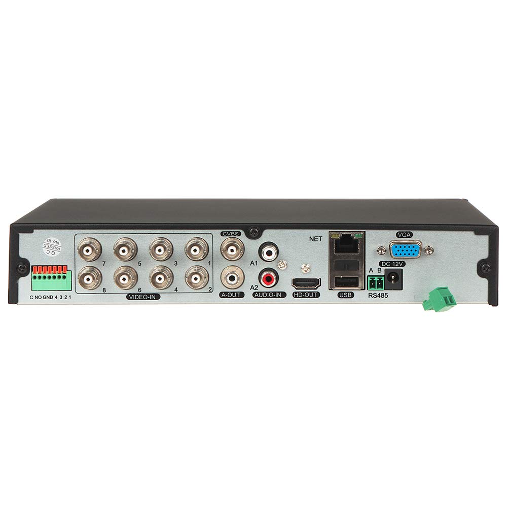 DVR 8 Canali H.265+ Con HDD 500GB – Videoregistratore Ibrido 6-in-1 Per Telecamere TVI/AHD/CVI/CVBS/IP, Rilevamento Umano E Accesso Remoto