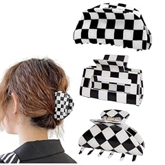 Medium checkered claw clip