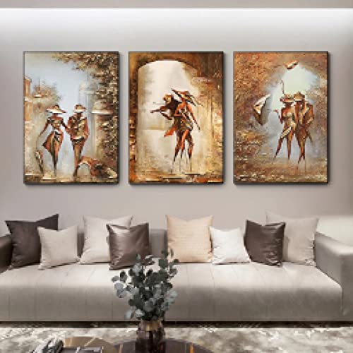 Art toile peinture Merveilleux amour 30x45cm lot de 3 pour salon