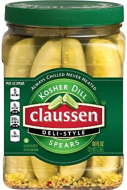 ClaussenDeli-Style Kosher Dill Pickle Spears 80 fl. oz. (pack of 3) A1