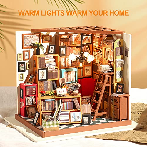 Rowood Diy Miniature Dollhouse Kit, 1:24 Scale Tiny House Building Kits - Sam's Study #TOP2