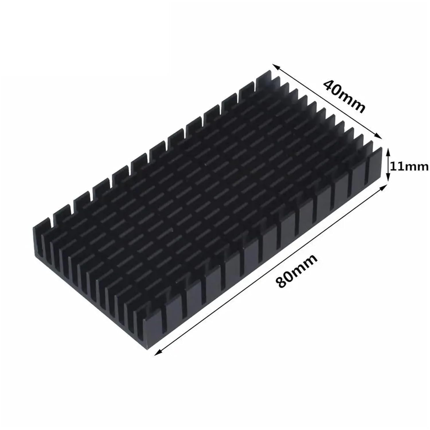 Aluminium Heat Sink 2pcs Aluminum Heatsink Radiator with Thermal Conductive Tape for Amplifier Transistor(80x40x5mm)