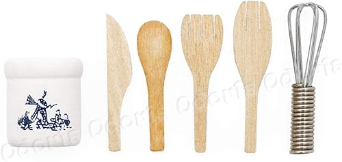 Miniatura 4 de Odoria 1/12 Utensilios de cocina en miniatura y frascos de vidrio, accesorios de decoración de casa de muñecas