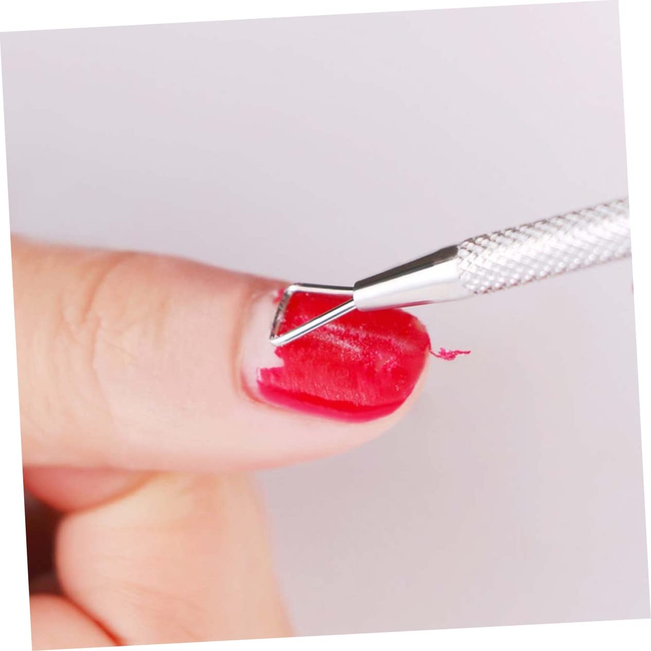 Beatifufu Nail Cuticle Cleaner Pusher Professional Nail Care Tool Curved Spoon End