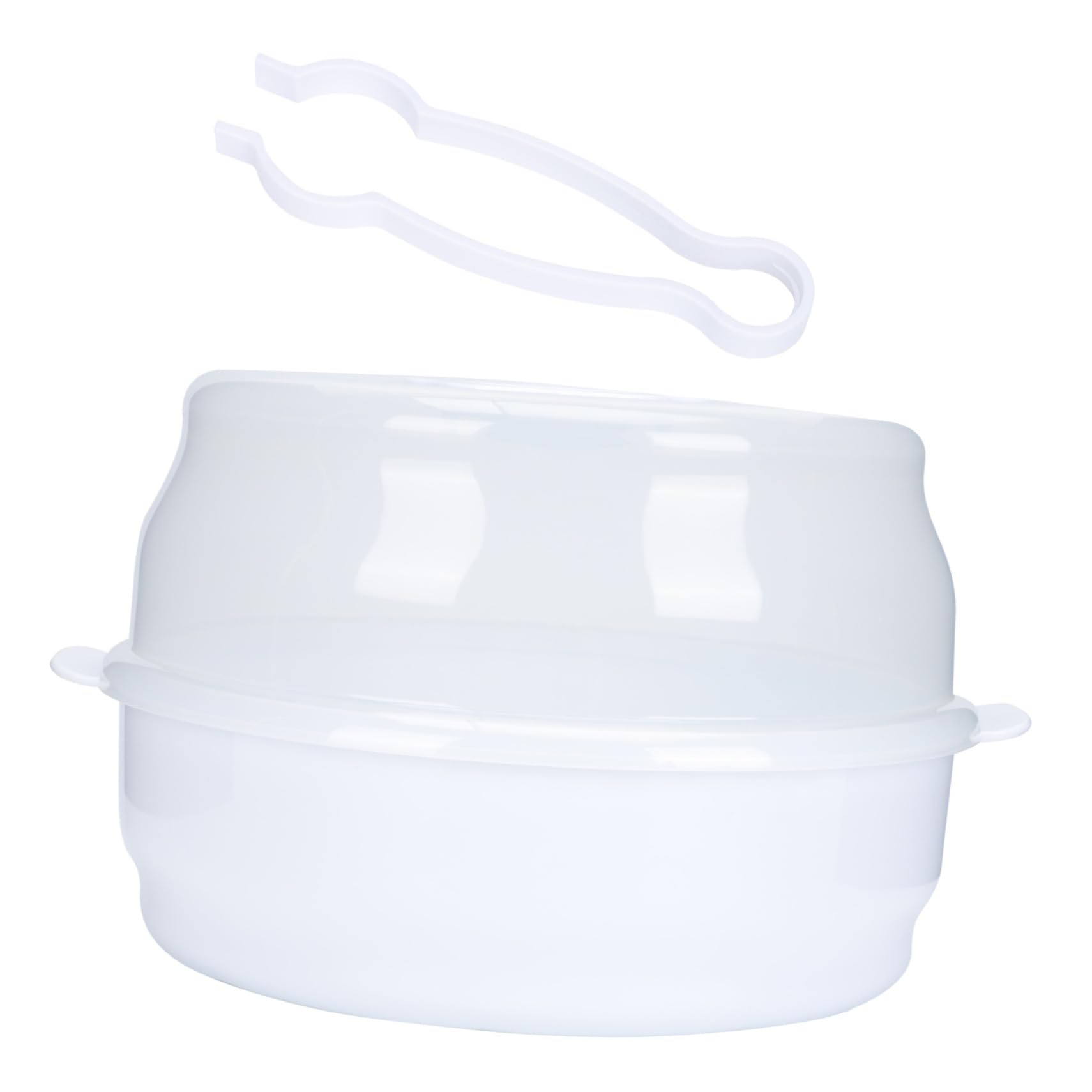 Caja para Biberones Microondas, Gran Capacidad, Pp Blanco | Portátil, Almacenamiento para Vajilla y Artículos de Ñiño, Uso en Casa y Exterior