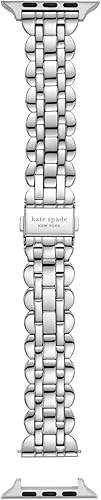 Kate Spade New York Correa intercambiable de acero inoxidable compatible con tu Apple Watch de 42441.772in, correas para Apple Watch Series