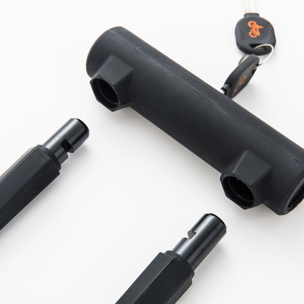 Antivol U Noir pour Vélo et Trottinette, Haute Sécurité | Acier et Abs, 2 Clés de Secours Incluses, Câble Acier pour Verrouillage Renforcé