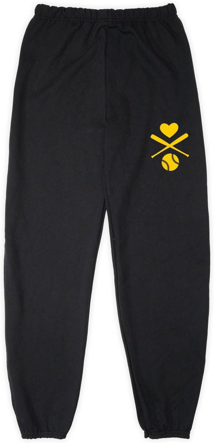 Crossed Softball Bats Sweatpants | Softball Apparel by ChalkTalk Sports | Multiple Colors | Youth and Adult Sizes