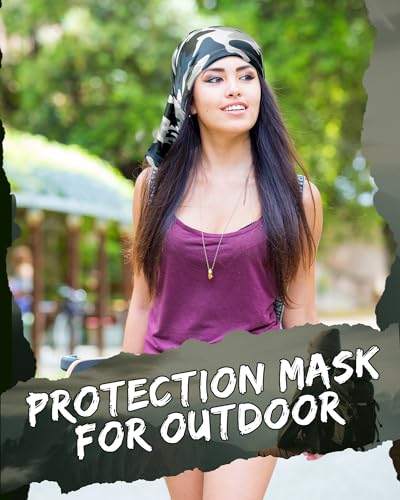 Image of Cuffbow 12 Pack Men Balaclava Neck Gaiter Cooling Breathable Face Mask UV Protection Scarf Hiking Bandana for Men /Women