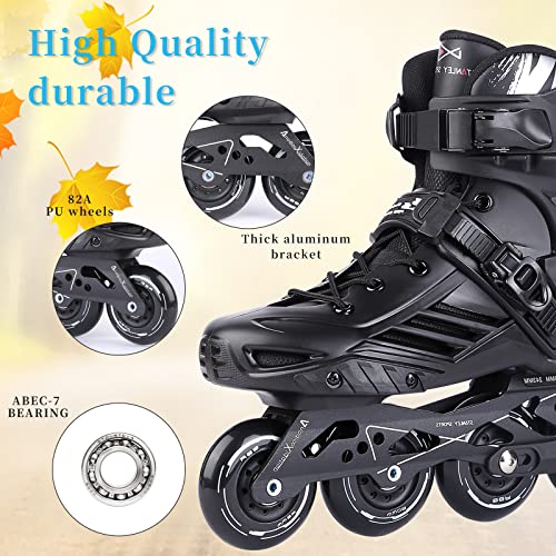Image of Inline Skates, High Performance Outdoor Fitness Inline Skates for Women Men Adult (Men 10.5 /Women 11.5, White)