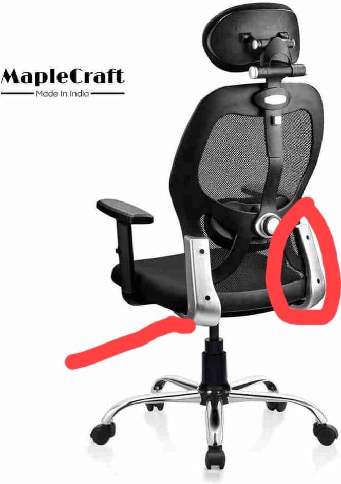 Image of Matrix Chair Back Support Attachment, High Back Design, Silver, 2-Piece Set