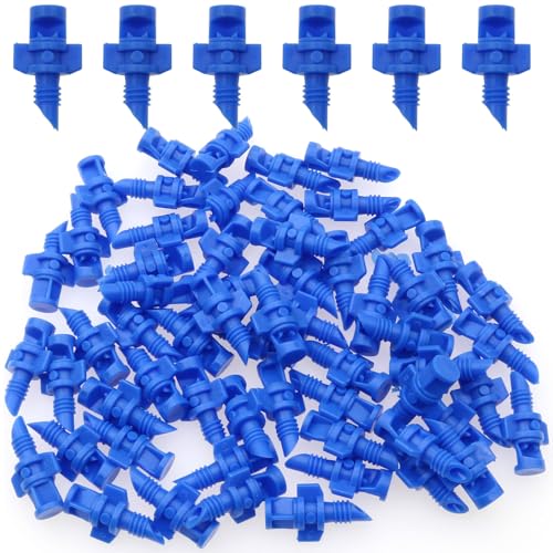 safycaby 100PCS Drip Irrigation Emitters Micro Sprinkler Heads Micro Garden Lawn Water Spray Misting...