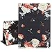 iPad 9.7 2017/2018 Case with Peony, Hepix PU Taiga Leather Floral Pattern Lightweight Protective Case,Multi-Angle Viewing Stand with Auto Sleep/Wake Function, Hard Back Cover for iPad 9.7-inch
