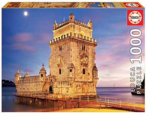 Educa - Quebra-Cabeças/Puzzle de 1000 peças Torre de Bélem, Lisboa. Ref, Multicolor (17195)