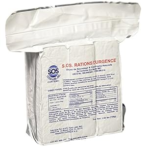 S.O.S. Rations Emergency 3600 Calorie Food Bar – 3 Day / 72 Hour Package with 5 Year Shelf Life Net wt. 1.60lbs (756g)