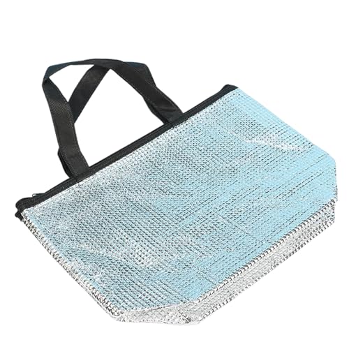 Bolsa térmica térmica para el almuerzo, a prueba de fugas, de aluminio, para entrega a domicilio, campamento, picnic, lugar de trabajo, viajes, hogar, escuela, comestibles, compras