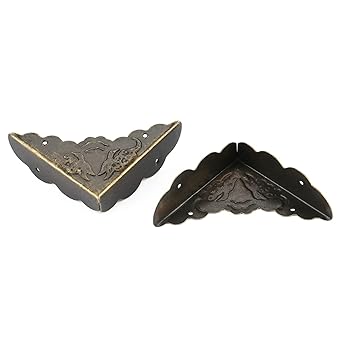 Wooden Box Corner Protector, Decorative Protector Durable 12Pcs Corner Decor Protector, Vintage for Wooden Box