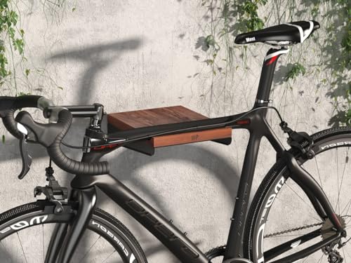 Support de rangement pour vélo mural Monoprice avec tablette supérieure en noyer - 6