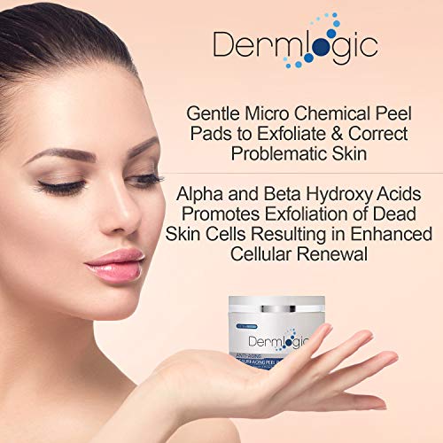 Anti Aging Resurfacing Peel Pads- Triple Action Chemical Peel Pads Combined With Glycolic, Lactic, And Salicylic Acids. Smooth’s Fine Lines, Wrinkles, Dark Spots, And Imperfections To Enhance The Skin #TOP3