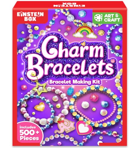 Image of EINSTEIN BOX Bracelet Making Set for Girls 6 to 14 Years Olds with Beads & Charms | Toys & Birthday Gift Ideas for Girls 6,7,8,9,10,11,12,13,14 Years Old |