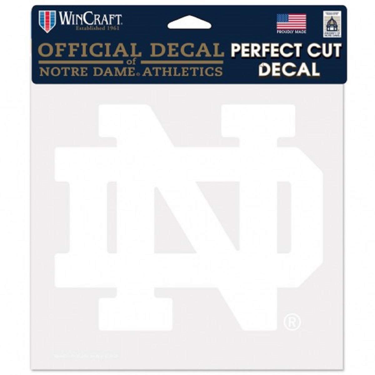 Wincraft NCAA Notre Dame WCR56651013 Perfect Cut Decals, 8" x 8"
