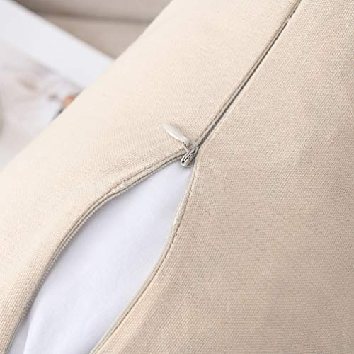 Nordeco Home Set Of 2 Throw Pillow Covers - 100% Cotton Soft Decorative Cushion Covers For Bed Home Decoration, 18 X 18, Beige #TOP5