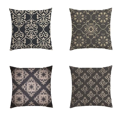 Housse coussin extérieur ocre 50x50 imperméable et résistante S932 - 2