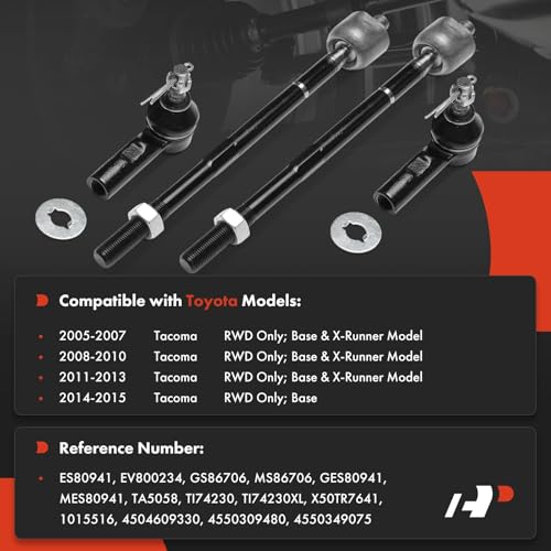 A-Premium Set of 4, Front Inner & Outer Tie Rod End Kit by A-premium - Used condition - Image 2