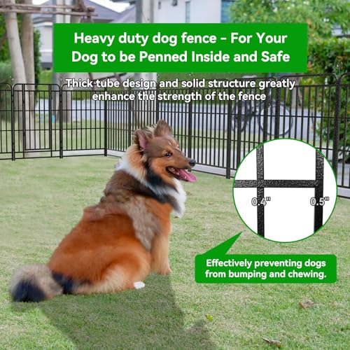 Image of Kfvigoho Heavy Duty Dog Playpen 24 Steel Panels 40 inch Height | Square Steel Pipe with Reinforced Crossbars, 54FT 227 Sq.ft Portable Dog Fence Outdoor for Yard & RV Camping, Snowy Black