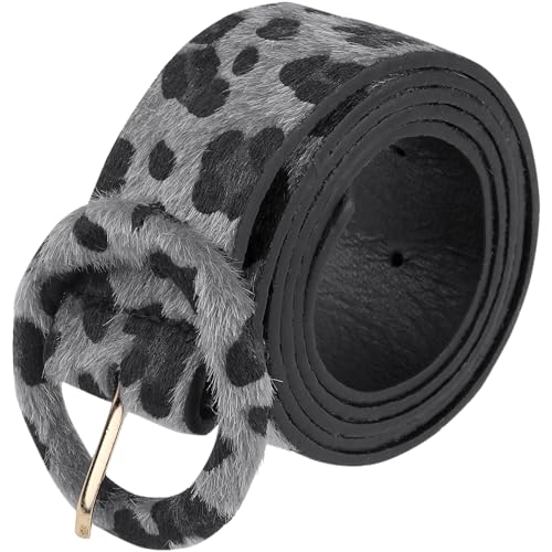 Womens Leopard Printed Retro Belts, 1.5