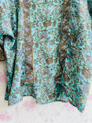 Handmade Short Jacket Silk Kimono – Boho Vintage Duster for Beach, Summer Outfits, and Casual Style Gift for Birthday 5
