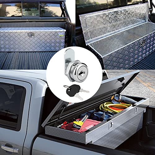 2Pack Truck Tool Box Locks, 5/8" Cylinder and 11/4" Latch, Key Alike