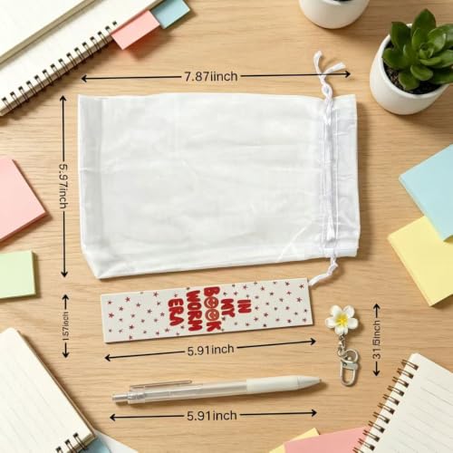 60 Pcs Bulk Stationery Set (15 Individually Wrapped) - Pastel Pens, 30 Unique Bookmarks & Acrylic Flower Charms - Aesthetic Desk Gifts for Professor, Coworker, College Gir - Acarino - Image 3
