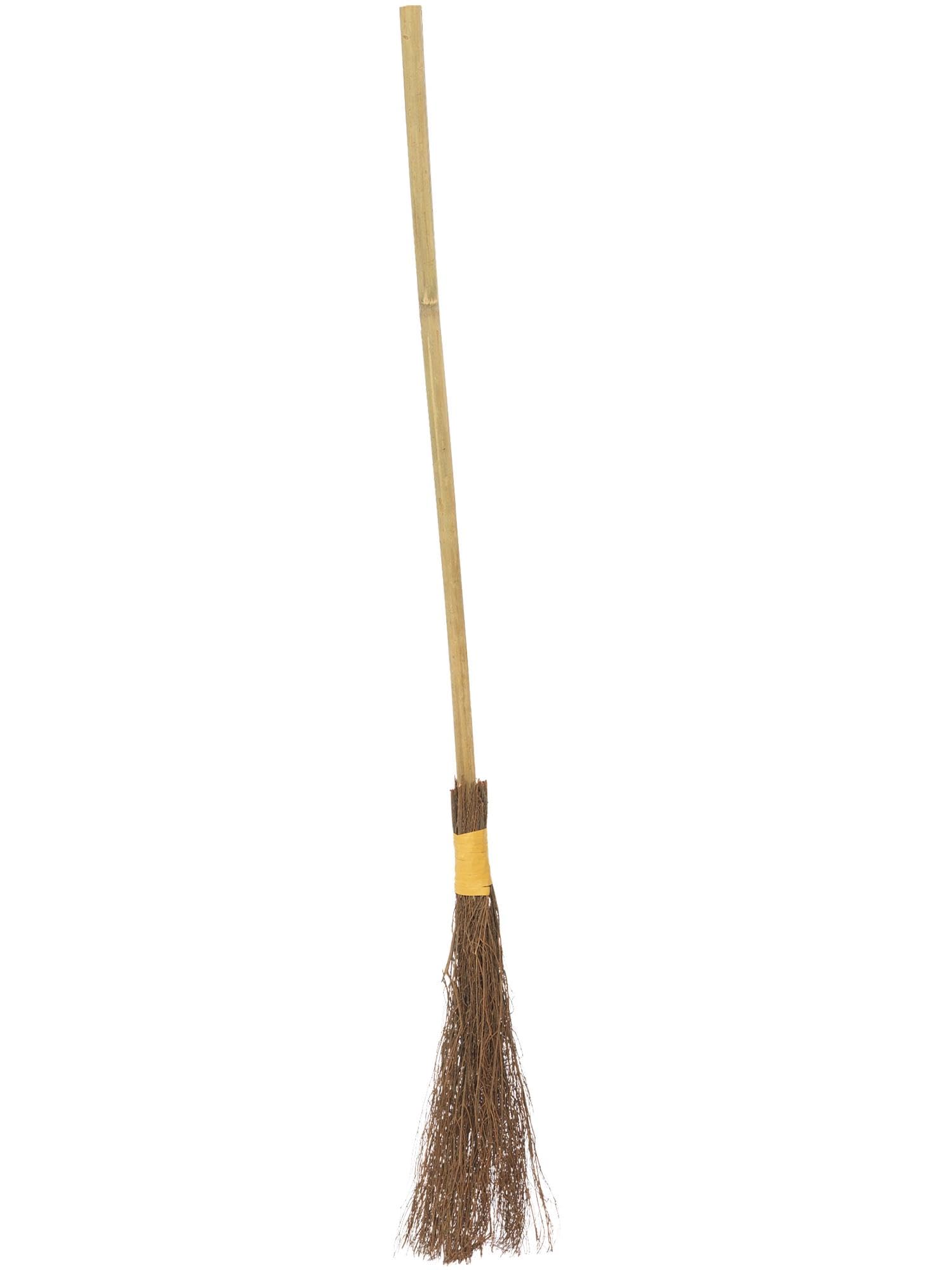 Smiffys Authentic Witch's Broom Stick, Brown 101cm/40in, Halloween Fancy Dress Accessory, Witch Dress Up Accessories
