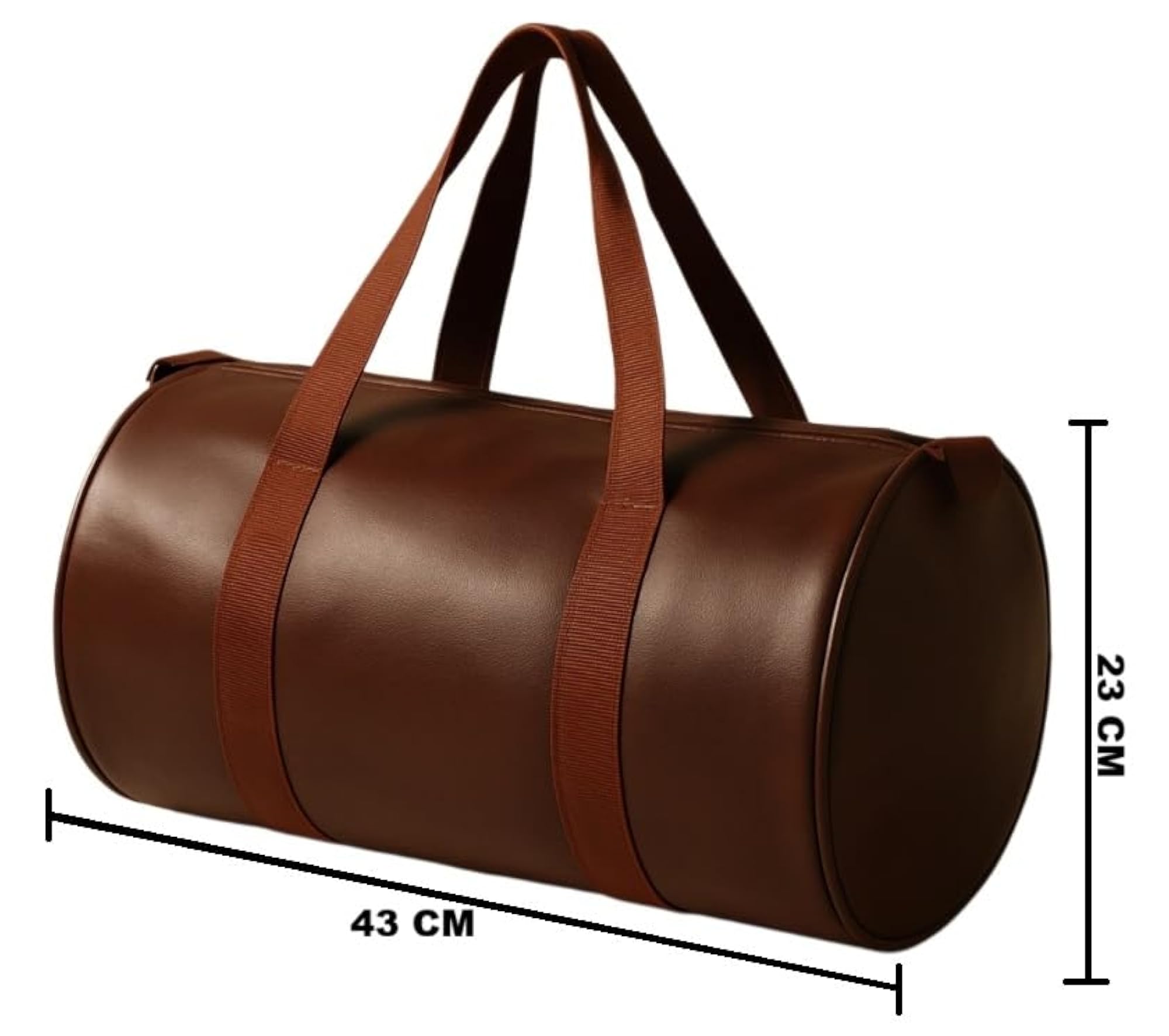 Unisex PU-Leather Gym Bag with Adjustable Strap