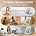 EYMUOBC Kosmetikspiegel mit Beleuchtung, Dimmbar 3 Farblichter Schminkspiegel, Faltbar und USB Aufladbar für Zuhause Reise, Perfekter Spiegel für Schminktisch Makeup