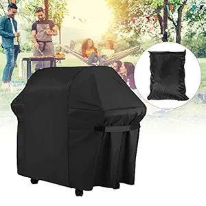 Garden Grill Cover Barbecue Grill Cover Dust Resistant PVC-Lined Oxford UV-Resistant for Outdoor Activiti