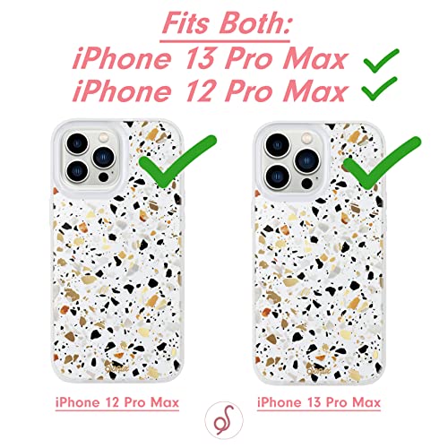 Image of Sonix Phone Case for iPhone 13 Pro Max / 12 Pro Max | 10ft Drop Tested | White Terrazzo Print | Confetti