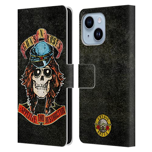 Guns N' Roses Étui iPhone 14 Plus en Cuir Idéal pour Vos Sorties et Concerts