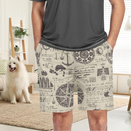 visesunny Men's Pajama Shorts Summer Pattern Soft Comfort Elastic Waistband Men Lounge Sleep Shorts with Pockets Sleepwear2
