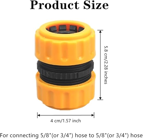 Miniatura 2 de Kit de reparación de manguera de jardín, extensor de conector de reparación de manguera duradero, conectores de manguera de agua de 34 pulgadas o 58