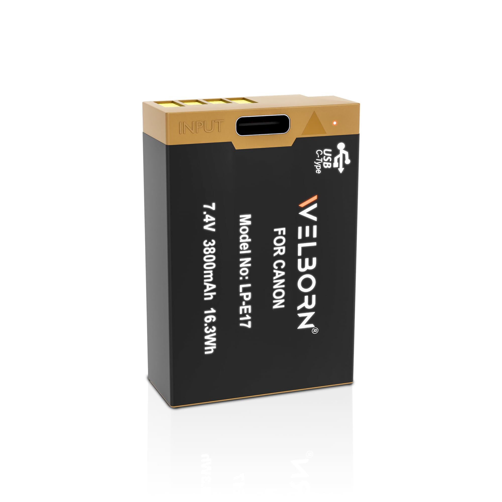 WELBORN LP-E17 (3800 mAh) Platinum Lithium-ion Battery with C Type USB Charging Port Compatible Canon Camera EOS M3 M5 M6 77D 200D 750D 760D 800D 8000D 9000D Rebel T6s T6i T7i SL2 Kiss X8i