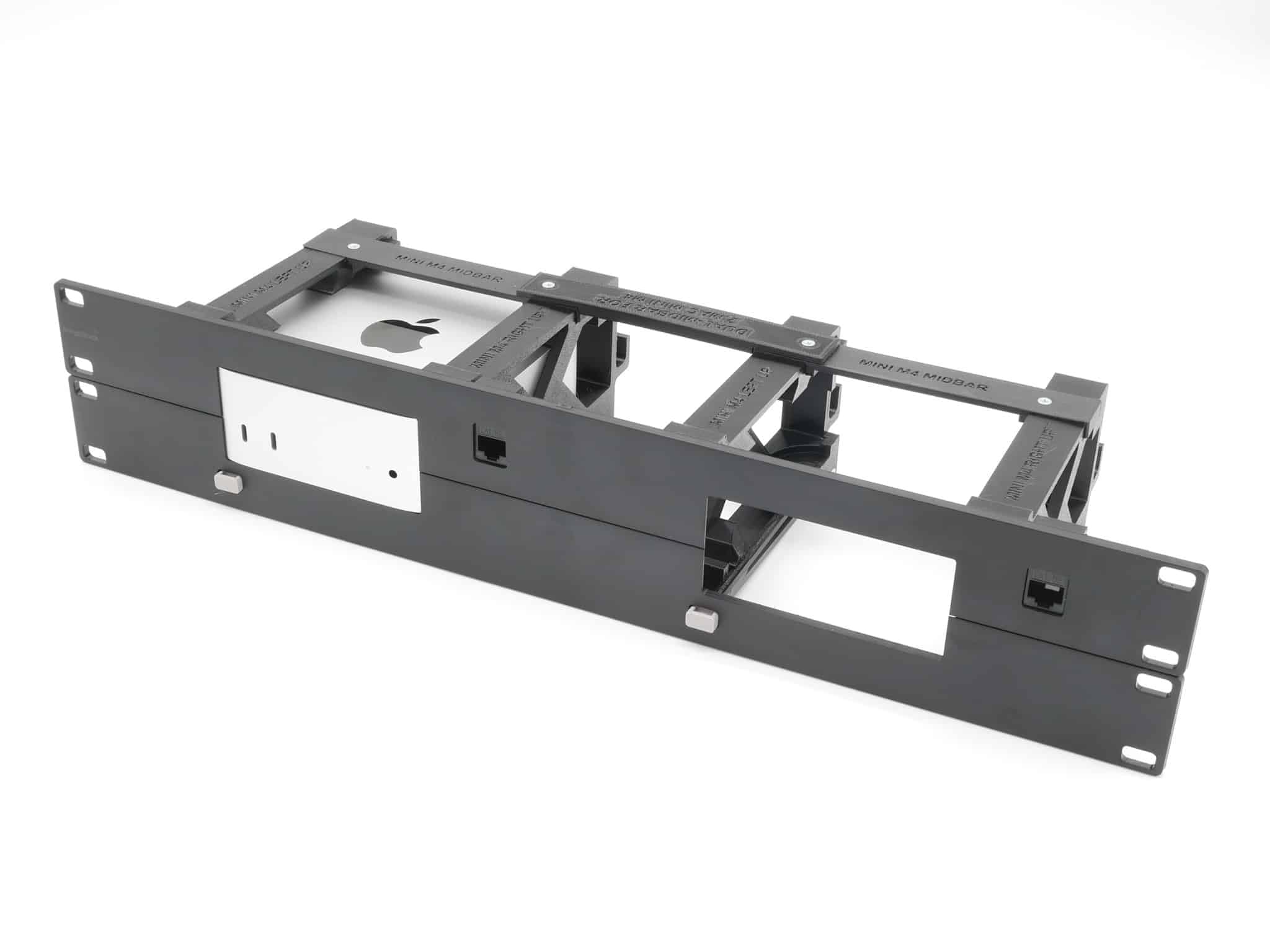 Rack Mount for 3 pcs Mac mini M4 with Remote on/Off Button 19inch 2U