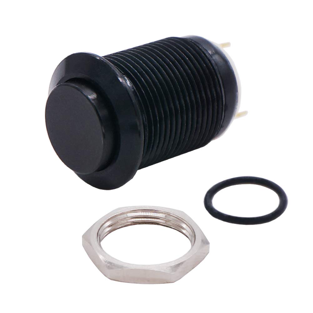 Twidec /12mm 1/2" Waterproof Black Metal Shell Momentary Raised Top Push Button Switch DC/AC 36V 2A SPST 1NO Start Button for car Modification Switch(Quality Assurance for 1 Years) M-12-BK-G: Industrial & Scientific