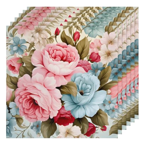 Servilletas de tela multicolor set 6 50.5x50.5 cm miniatura 1