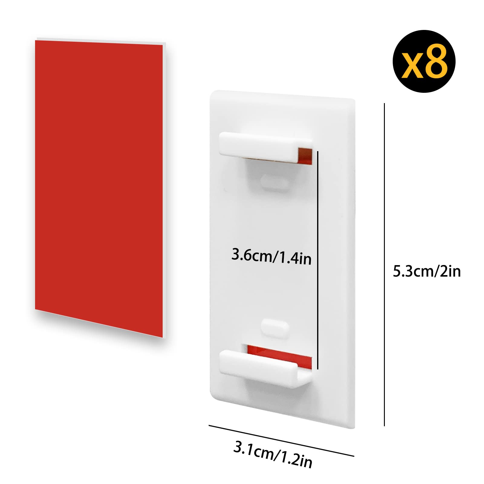 KLEMMFLEX Zelfklevende houder 6 stuks, lang, voor Klemmfix rolgordijn, dubbel rolgordijn, duo-rolgordijn, zonder boren, om te lijmen, als accessoire, reserveonderdeel voor bevestiging aan vast