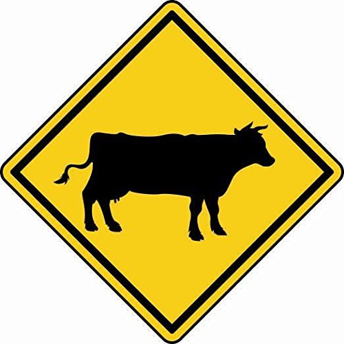 U24 Autocollant pour voiture Motif vache