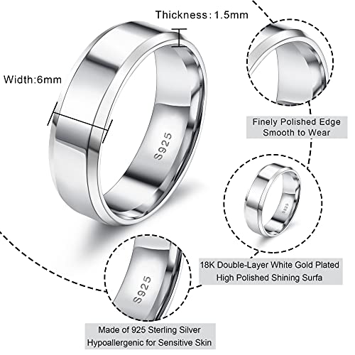 Milacolato ML-CJX-R0037-6MM-10 Sterling Silver Rings thumb #5